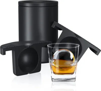 Zdjęcie produktu dla INF Forma do idealnie przezroczystych kul lodu - Silikonowa tacka do robienia kul lodu do koktajli i whisky