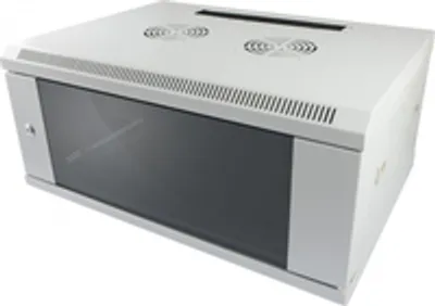 Produktbild von ALLNET Netzwerkschrank 19" 12HE 1-teilig T600mm Lichtgrau SMC-Serie