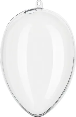 Produktbild von Acryl Ei 16 cm, teilbar, mit Bohrung und Aufhängeöse zum Bemalen