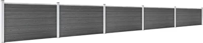 Produktbild von vidaXL Zaunelement Set WPC 872x105 cm Schwarz