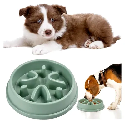 Produktbild von Schlingnapf für Hunde und Katzen, interaktiver Napf für langsames Füttern für kleine bis mittelgroße Tiere (Grün)