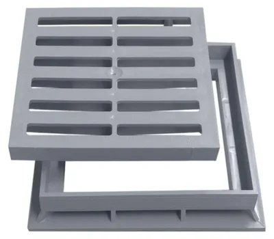 Produktbild von Marley Einlaufrost Rost mit Rahmen 20x20cm begehbar für Einlaufschacht Gully PVC