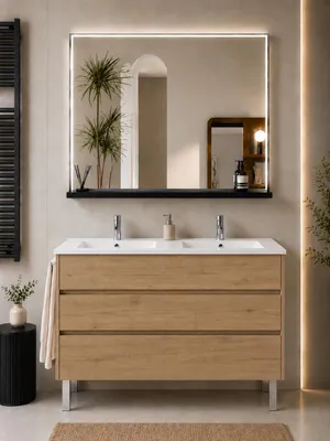ORIGEN BATH IMPERIA Badmöbel mit Doppelwaschbecken 120x45 cm, Estepa
