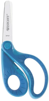 Bastelschere 13 cm, runde Spitze, blau, ergonomisch