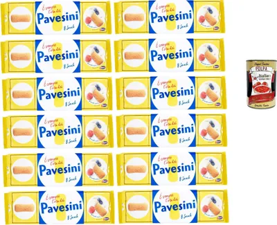 Produktbild von 12x Barilla Pavesi Pavesini Kekse italien Biscuits 200g kuchen cookies keks snack + Italian gourmet polpa 400g
