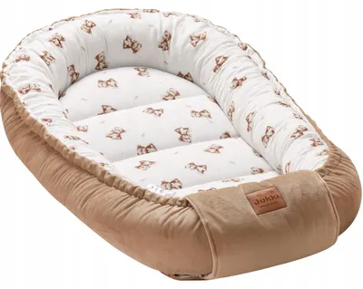Produktbild von Babynest Jukki Comfort 55 x 100 cm Baby Bear Toffee Soft aus Musselin und Velvet