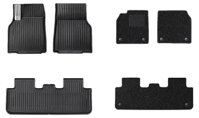 Immagine prodotto di Tappetini per auto, materiale ecologico, protezione per tutto l'anno, set di 6 tappetini per il pavimento