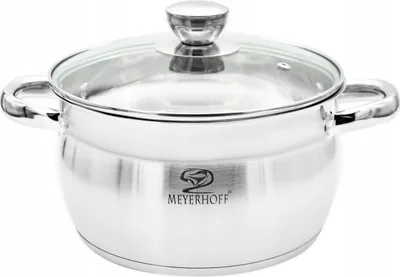 Zdjęcie produktu dla Garnek Nierdzewny 3,4L z Miarką i Pokrywą 20cm Gaz Indukcja