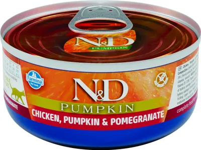 Produktbild von Farmina N&D Cat Chicken Pumpkin Pomegranate 70g Nassfutter für Katzen Huhn mit Kürbis und Granatapfel