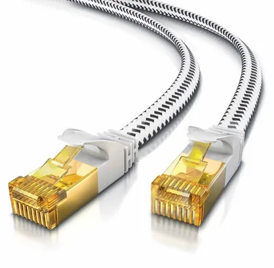 Zdjęcie produktu dla Kabel krosowy taśmowy Primewire CAT 7 z płaszczem bawełnianym - kabel Gigabit Ethernet LAN - 10 Gbit/s - ekranowanie U/FTP PIMF - kabel sieciowy - 30m
