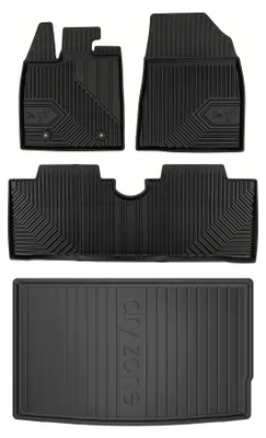 Image de Tapis de sol en caoutchouc pour BYD Dolphin 2021- (hayon, plancher bas) – 4 pièces, noirs, sur mesure