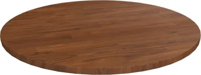 Produktbild von Runde Tischplatte Dunkelbraun Ø50x1,5 cm Behandeltes Eichenholz