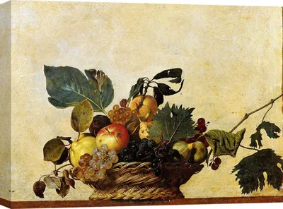 Zdjęcie produktu dla Wydruk na płótnie - Caravaggio, kosz owoców - 60x40 cm