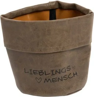 Produktbild von Freese Pflanztasche Lieblingsmensch Ø 12 x 13 cm braun