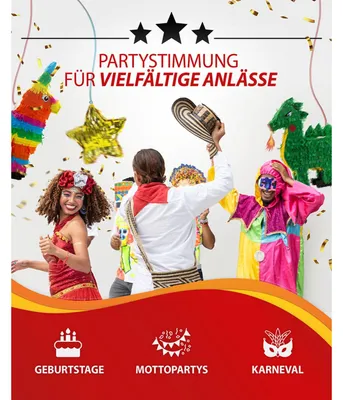 Produktbild von Pinata Happy Birthday Blau Kinder-Geburtstag Schlag-Pinata 44 x 44 cm Partyspiel