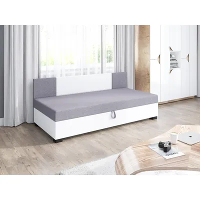Obrázok produktu pre Čalúnené jednolôžko 80x195 POLYNA 2 - šedá / biela