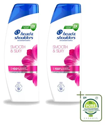 Obrázok produktu pre 2 balenia šampónu Head & Shoulders Smooth & Silky proti lupinám, objem 250 ml - veľké balenie
