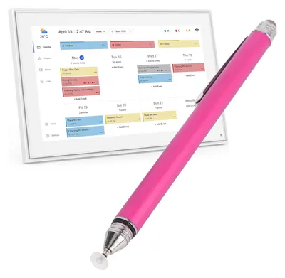 Produktbild von 2-in-1 Stift: Stylus mit hoher Empfindlichkeit, doppelendige Kapazitive Stift mit zwei Spitzen für Touchscreens, Kalender, digitaler Kalender, in Rosenrot