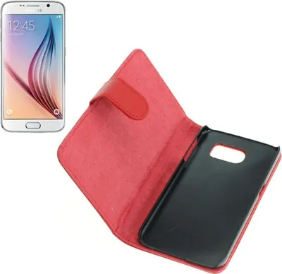 Zdjęcie produktu dla Etui OTB (imitacja skóry ) do Samsung Galaxy S6 SM-G920 Bookstyle czerwone