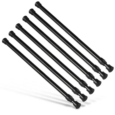 Spannstangen 6er-Set, 40-70 cm, verstellbar, schwarz