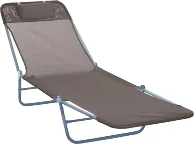 Produktbild von Sonnenliege Gartenliege Relaxliege 2-Beinliege Braun faltbar für Garten & Terrasse