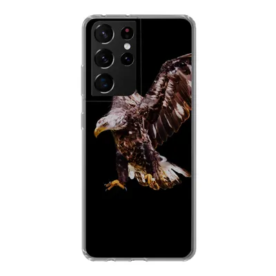 Produktbild von MuchoWow® Handyhülle Schutzhülle Hülle für Samsung Galaxy S21 Ultra Adler - Vogel - Federn Silikon Softcase Handy Hülle - Mobiltelefon