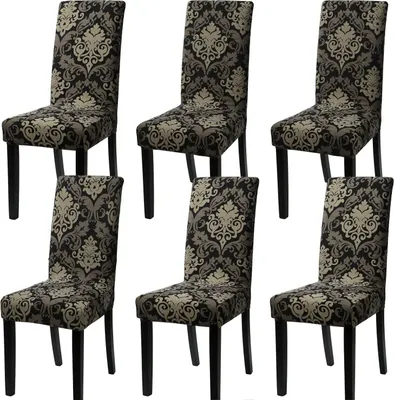 Produktbild von Universal Stretch Stuhlhussen 6er Set Stuhlbezug für Stuhl Esszimmer (6er Set, ARoyal)