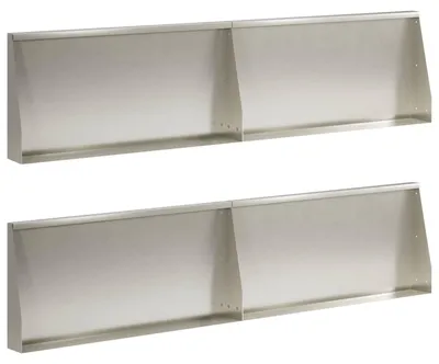 Immagine prodotto di vidaXL Muri di sostegno, 4 pezzi, 80 x 12 x 50 cm, acciaio inossidabile, argento