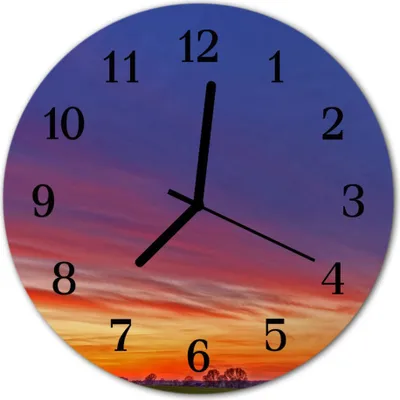 Produktbild von Glasuhr Wanduhr Küchenuhr Echt-Glas 30fi cm Feld mehrfarbig
