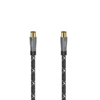 Immagine prodotto di Cavo antenna Hama, spina coassiale - accoppiamento coassiale, metallo, placcato oro, 10,0 m, 120 dB