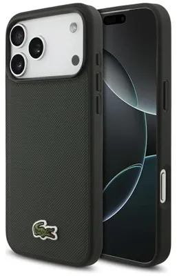 Zdjęcie produktu dla Etui Lacoste Petit Pique Woven MagSafe do iPhone 17 Pro Max zielony