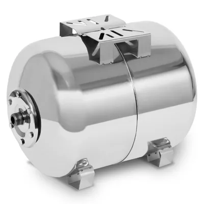 Imagen del producto de EBERTH: Vaso de expansión de 50 litros, 6 bar, acumulador de presión, sistema de aumento de presión, tanque, depósito de agua, conexión de 1" para sistemas de abastecimiento de agua doméstico, bombas de pozo, acero inoxidable