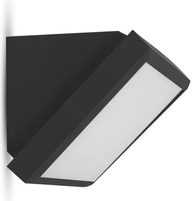 Zdjęcie produktu dla Kinkiet zewnętrzny LED 45 stopni 8055 czarno-biały 20W Neutralna biel 2045lm tworzywo sztuczne wym:17x31,9x11,4cm IP65 V-TAC