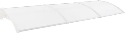 Obrázek produktu pro Baldachýn Obloukový baldachýn pro vchodové dveře 90*300cm Čirý, bílý