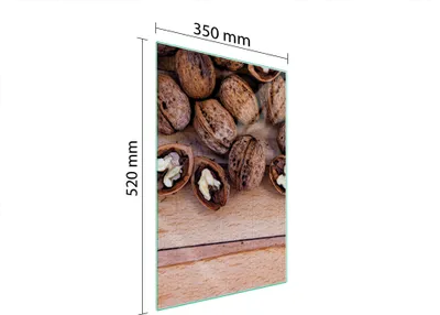 Produktbild von Herdabdeckplatte 35x52 Glaskeramikkochfeld Abdeckung Spritzschutz Glasplatte Deko Schneidebrett Erdnüsse Holz