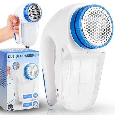 Produktbild von Fusselentferner 3 Stahlklingen Verschiedene Stoffe Tragbarer Fusselrasierer Kompakter Flusenrasierer Elektrisch Fusselfräse Stoff-Flusenrasierer 230V Retoo