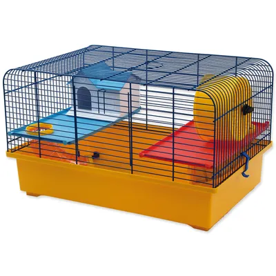 Immagine prodotto di Gabbia PICCOLI ANIMALI CH1 blu + giallo 1 pz