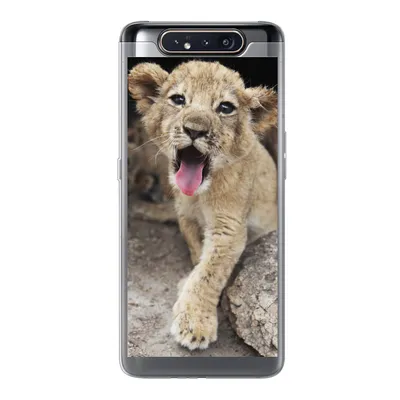 Produktbild von MuchoWow® Handyhülle Schutzhülle Hülle für Samsung Galaxy A80 Jungtier - Löwen - Niedlich Silikon Softcase Handy Hülle - Schutzdeckel