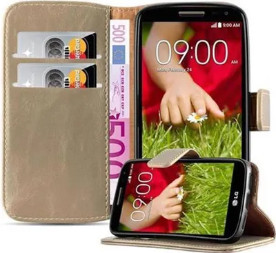 Produktbild von Cadorabo Hülle für LG G2 MINI Schutzhülle in Braun Handyhülle Book Tasche Case Etui Luxury