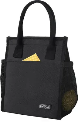 Produktbild von Isolierende Picknicktas für Damen, schwarzer Reisekoffer, opklappbar, miniatur, geerdet, thermisch, für Schule, Reisen