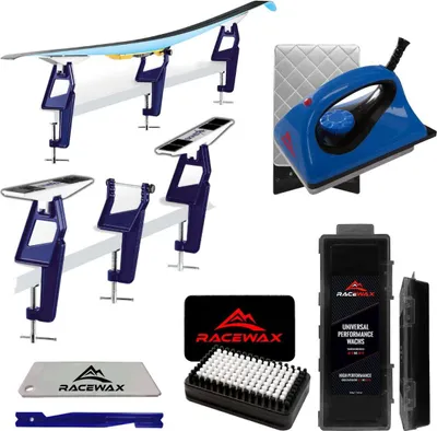 Image de Kit de fartage RaceWax 6 pièces : tendeur de ski professionnel pour ski de fond, fer à fart, kit de fart
