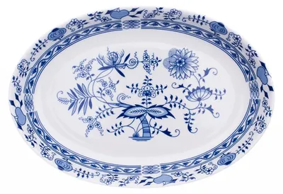 Produktbild von Saphyr, Brotkorb, 32 cm, Zwiebelmuster, Porzellan, Thun 1794