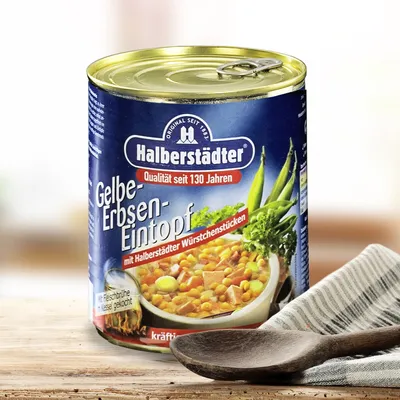 Produktbild von Halberstädter Suppen & Eintöpfe, Gelbe-Erbsen-Eintopf