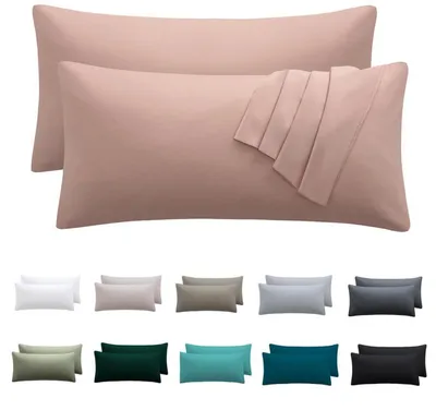 Immagine prodotto di Set di 2 federe per cuscini, 40x60 cm, rosa, in microfibra