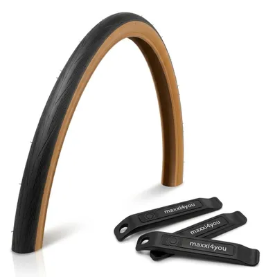 Produktbild von 1 x Schwalbe Lugano 2 Rennradreifen 700 x 25C (25-622) Schwarz/Classic inkl. Reifenheber
