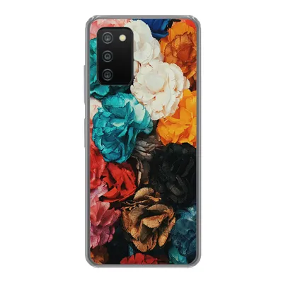 Produktbild von MuchoWow® Handyhülle Schutzhülle Hülle für Samsung Galaxy A03s Wand - Rosen - Abstrakt Silikon Softcase Handy Hülle - Schutz