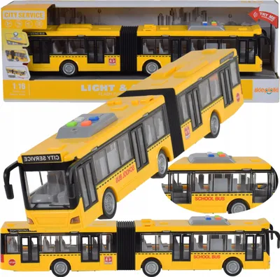 Obrázok produktu pre Lolex | Mestský kĺbový autobus - so svetlom a zvukom - otváracie dvere - realistický dizajn