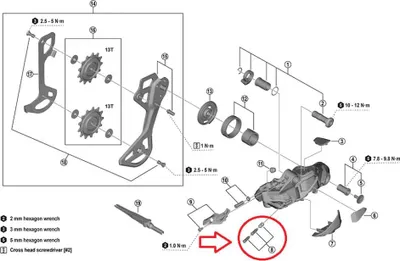 Produktbild von SHIMANO Anschlagschrauben für RD-M9250 mit Platte