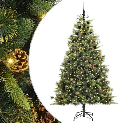 Zdjęcie produktu dla Sztuczna Choinka z Zawieszkami Zielony 210 cm