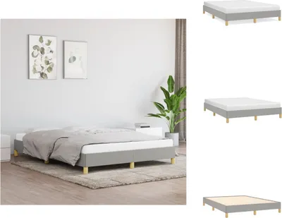 Immagine prodotto di vidaXL Struttura letto grigio chiaro 140x190 cm in tessuto - Letti e strutture letto